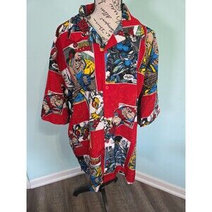 KAD CLOTHING CO Men's Short Sleeve Hawaiian Button Up comic print extra large